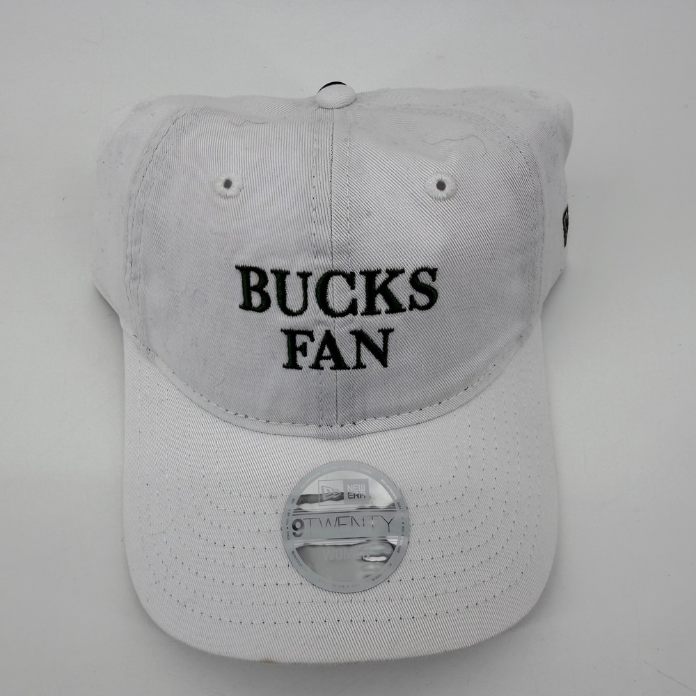 New Era 9TWENTY Milwaukee Bucks Fan Women White Adjustable Baseball Hat 60738471
